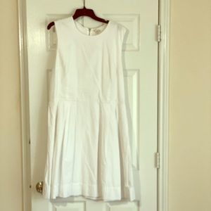 White pleated dress
